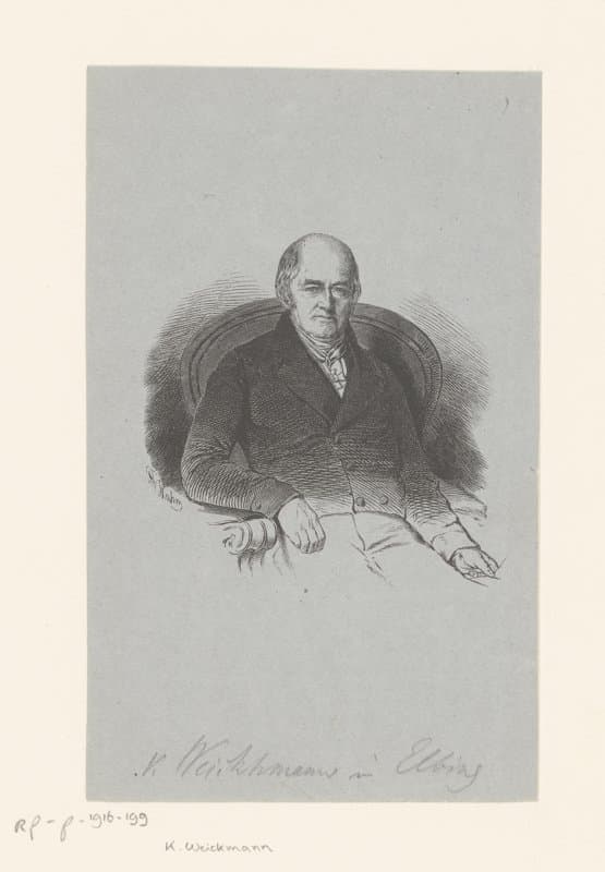 Portret van K. Weickmann by Friedrich Wilhelm Huhn