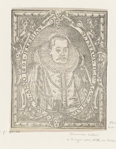 Portret van Jeremias Setzer by Monogrammist MFW; Monogrammist TBP