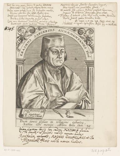 Serie portretten van vijftiende- en zestiende-eeuwse geleerden by Robert Boissard