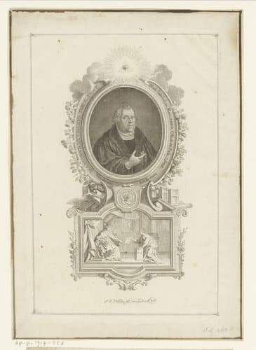 Portret van Martin Luther by Johann Esaias Nilson