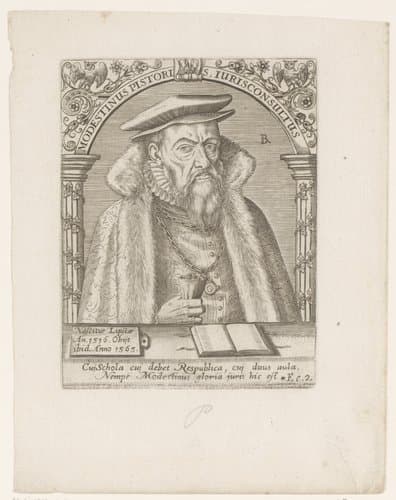 Portret van Modestinus Pistoris by Robert Boissard
