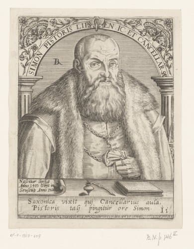Portret van Simon Pistoris II by Robert Boissard