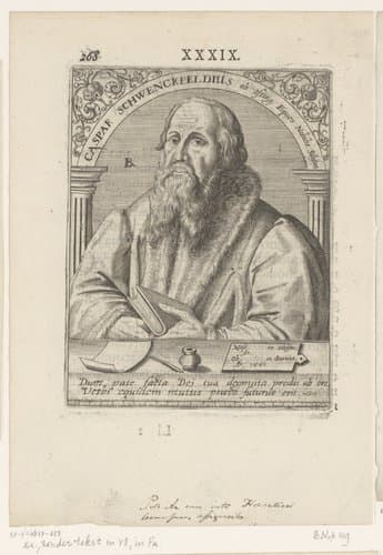 Portret van Caspar Schwenckfeld by Robert Boissard