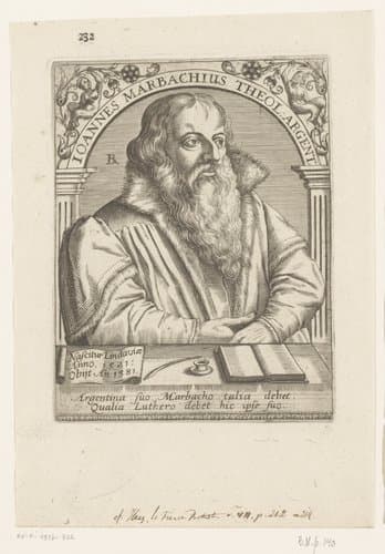 Joannes Marbachius theol. argent. by Robert Boissard