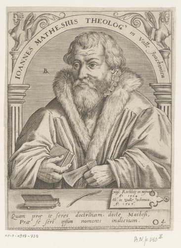 Portret van Johannes Mathesius by Robert Boissard