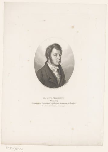 Portret van Eilhard Mitscherlich by Ambroise Tardieu
