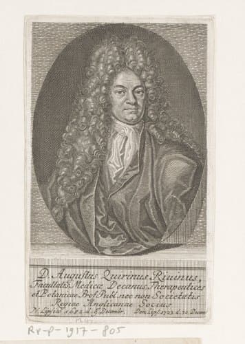 Portret van August Quirinus Rivinus by Johann Friedrich Rosbach