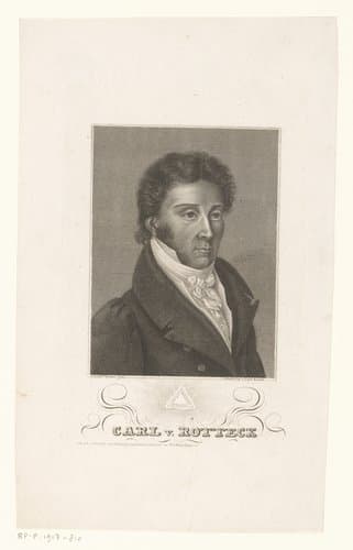 Portret van Karl von Rotteck by Karl Barth