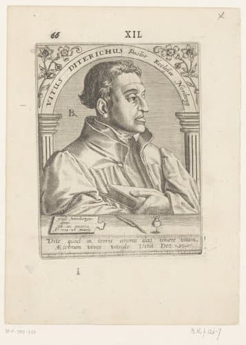Serie portretten van vijftiende- en zestiende-eeuwse geleerden by Robert Boissard