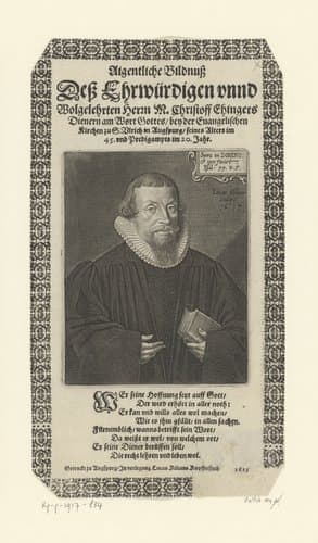 Portret van Christoph Ehinger by Lucas Kilian