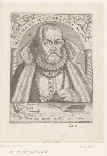 Matthaeus Wesenbecius Jureconsultus by Robert Boissard