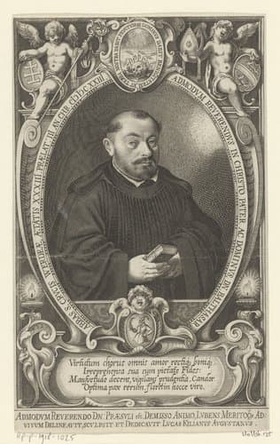 Portret van abt Balthasar op 33-jarige leeftijd by Lucas Kilian