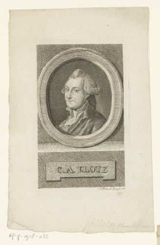 Portret van Christian Adolph Klotz by Johanna Dorothea Sysang