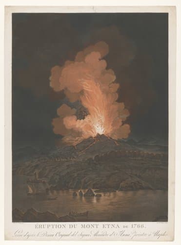 Éruption du mont Etna de 1766 by Jean Baptiste Chapuy