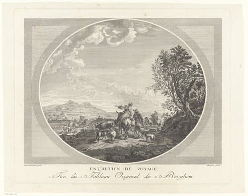 Landschap met reizigers by Gaetano Testolini