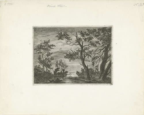 Nachtgezicht met een figuur in een boot by Cornelis van der Griendt