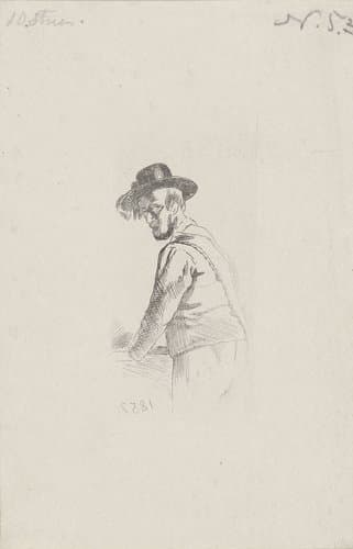 Figuurstudie van een man by Cornelis van der Griendt