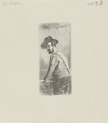 Figuurstudie van een man by Cornelis van der Griendt