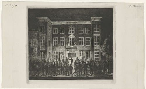 Begrafenis van de Delftsche academie, 30 juni 1864