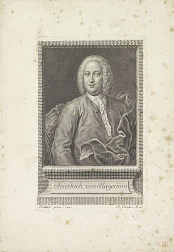 Portret van de dichter Friedrich von Hagedorn by Guiseppe Canale