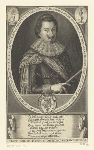 Portret van Adam von Herbersdorff by Lucas Kilian