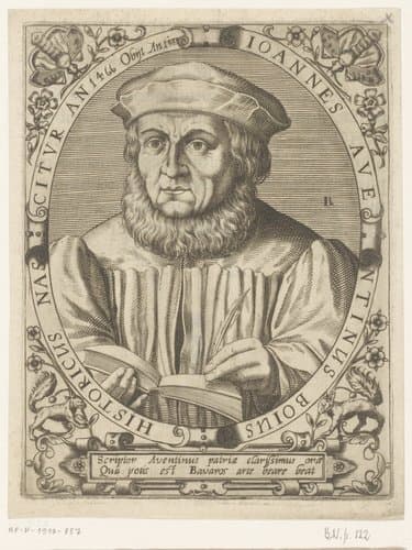 Serie portretten van vijftiende- en zestiende-eeuwse geleerden by Robert Boissard