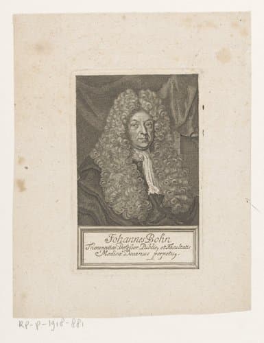 Portret van Johannes Bohn by Johann Georg Mentzel