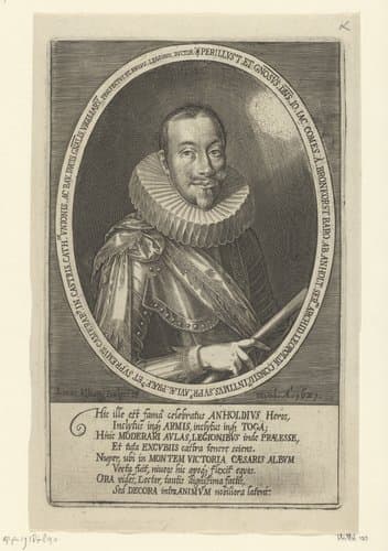 Portret van Johann Jacob Anholt by Lucas Kilian