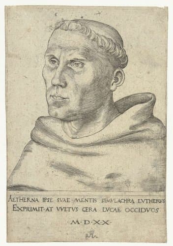 Portret van Martin Luther als Augustijner monnik by Lucas Cranach (I)