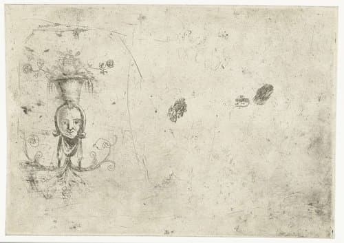 Ornament met hoofd by Claude Lorrain