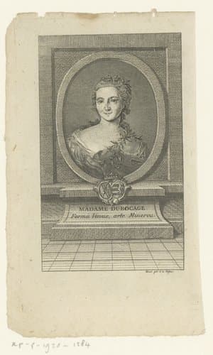 Portret van Anne-Marie du Boccage by Carl Gottfried Nestler