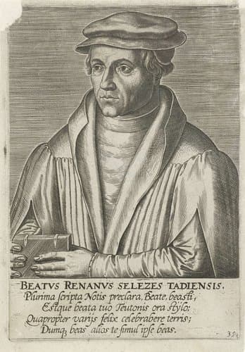 Portret van Beatus Bild by Philips Galle