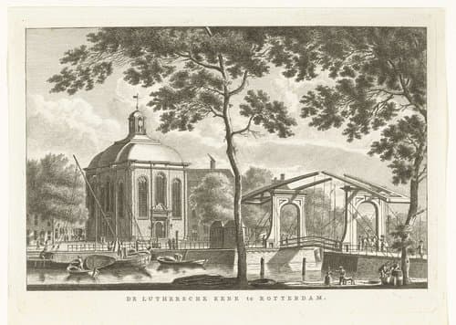 De Lutersche Kerk te Rotterdam by Carel Frederik Bendorp (I)