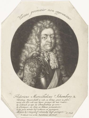 Portret van Friedrich Arnaud hertog van Schomberg by Pieter Schenk (I)