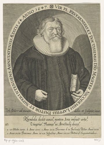 Portret van Nicodemus Lappe op 64-jarige leeftijd by Johann Dürr