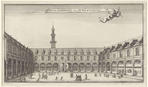 Beurs van Londen by Wenceslaus Hollar