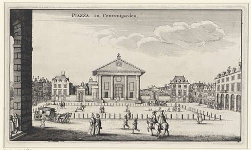 Gezicht op de Covent Garden in Londen by Wenceslaus Hollar