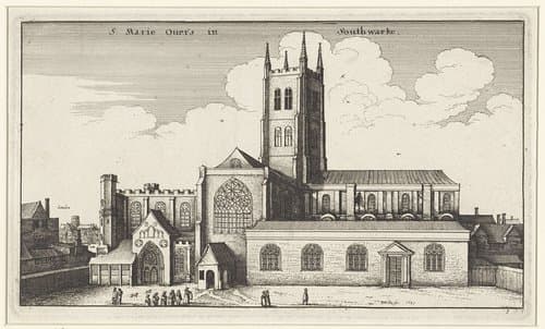 S. Marie Ouer's in Southwarke by Wenceslaus Hollar