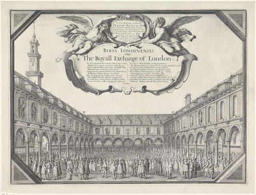 Beurs van Londen by Wenceslaus Hollar