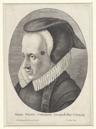 Portret van Anne Dacres by Wenceslaus Hollar