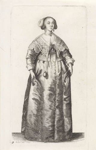Ornatus Muliebris Anglicanus (De kleding van Engelse vrouwen) by Wenceslaus Hollar