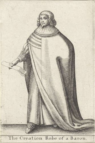 Ceremoniële kledij van een Engelse baron by Wenceslaus Hollar