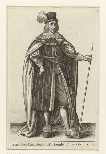 William Cecil, graaf van Salisbury, in ceremoniële kledij by Wenceslaus Hollar