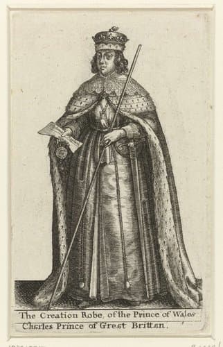 Ceremoniële kledij van een Engelse prins by Wenceslaus Hollar