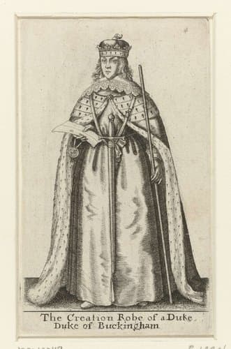 Ceremoniële kledij van een Engelse hertog by Wenceslaus Hollar
