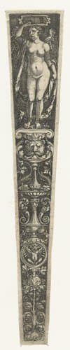 Ornament met gevleugelde vrouw by Monogrammist IB (16e eeuw)