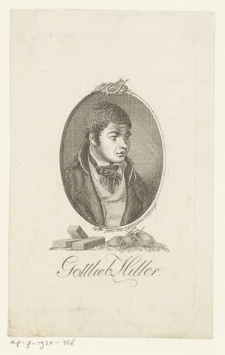 Portret van Gottlieb Hiller by Fr. Naumann
