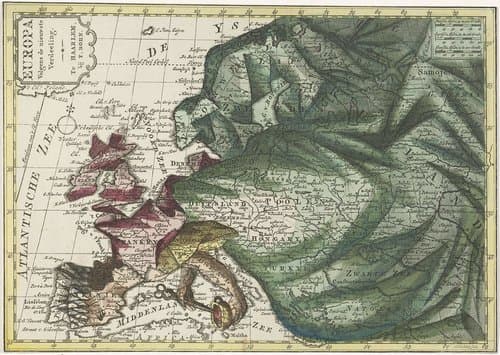 Kaart van Europa by Hendrik Kloekhoff