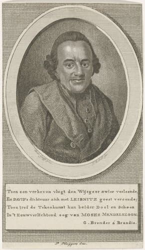 Portret van Moses Mendelssohn by Jan Kobell (I)