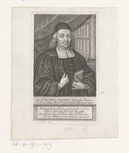 Portret van August Posselt by Johann Georg Mentzel
